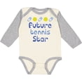 thumbnail image 3 of Inktastic Future Tennis Star Baby Boy Boys Long Sleeve Baby Bodysuit, 3 of 5