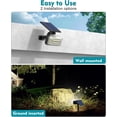 thumbnail image 3 of Solar Lights Outdoor, 8 pack, 102 LEDs, 4 Modes, IP65 Waterproof, Adjustable Solar Spotlight & Panel, Flood Lights for Yard, Garden - Cool White, 3 of 7
