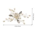 thumbnail image 3 of 1 par de hebillas de perlas para zapatos, con cristales, para decorar zapatos de novia o boda., 3 of 6