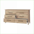 thumbnail image 3 of Dressers | Luxor Six Drawer Double Dresser, Modern Minimalist, 31.7” Height | Particle Board | Multicolor, 3 of 7