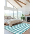 thumbnail image 2 of Teal White Area Rug for Bedroom 5x7 Ft Buffalo Plaid Texture Super Soft fuzzy Throw Rug Non-Slip Fluffy Plush Indoor Floor Carpet for Living Room Nursery Home Decor, 2 of 8