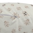 thumbnail image 3 of Bees Pouf Cover with Zipper, Natural Apoidea Rhythmic Wildlife Animals Honey Illustration, Soft Decorative Fabric Unstuffed Case, 30" W X 17.3" L, Coconut Warm Taupe, by Ambesonne, 3 of 5