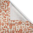 thumbnail image 6 of Ambesonne Mexican Grommet Curtain, Sombrero Skulls Culture, 50" x 63", Cream Orange, 6 of 6