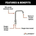 thumbnail image 2 of Lippert Flow Max Stainless Steel RV Kitchen Faucet, 2 of 2