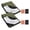 Green 83''x59'',2 Packs, variant on 4 Pack Emergency Blankets, Waterproof Survival Thermal Tarp, Multipurpose Reflective Insulated All Weather Blankets for Camping Hiking, Orange