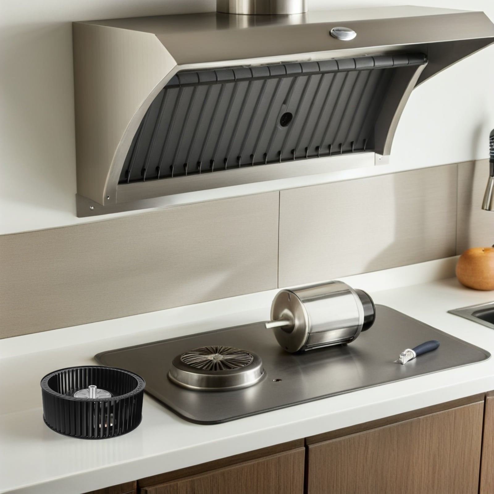 UPGRATOR High Efficiency Kitchen Exhaust Fan Motor Replacement with Noise Reduction Black Blower