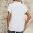 thumbnail image 4 of VgaVtl Short Sleeve Women's Shirts Collared Polo Ladies Plus Size Tops Casual Loose Everyday Basic Plain Tops,White XXL, 4 of 4
