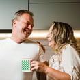 thumbnail image 3 of 3dRose, Checkered green and white squares pattern - check checked checkerboard chessboard mosaic, 11oz Two-Tone Red Mug, 3 of 7