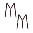 thumbnail image 1 of Buyless Fashion Bretelles en Cuir 2 Pack pour Hommes - 48 Pouces Sangles Élastiques Réglables 1 Pouces - Forme Y, 1 of 7