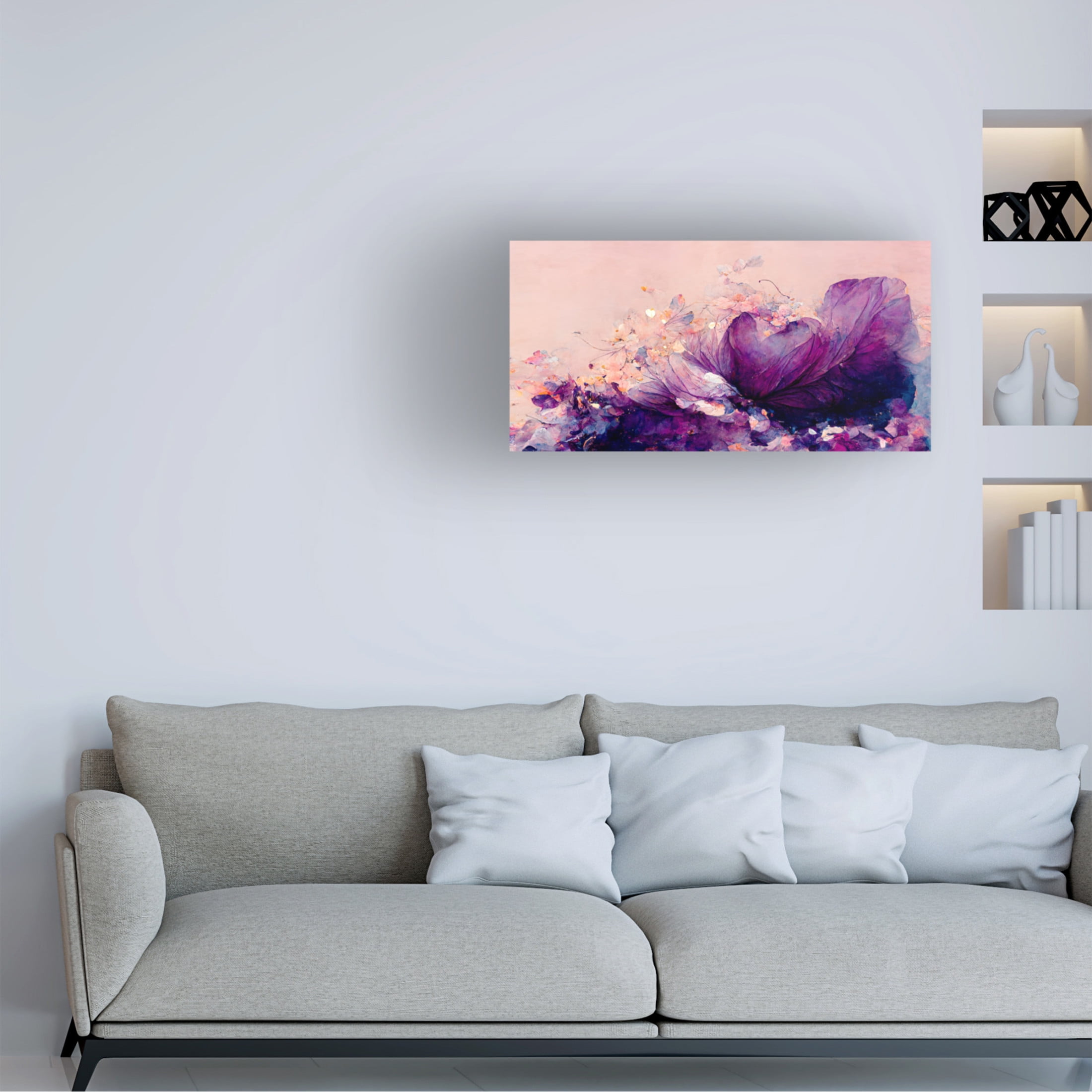 Trademark Fine Art Treechild Purple Wild Flowers Canvas Wall Art