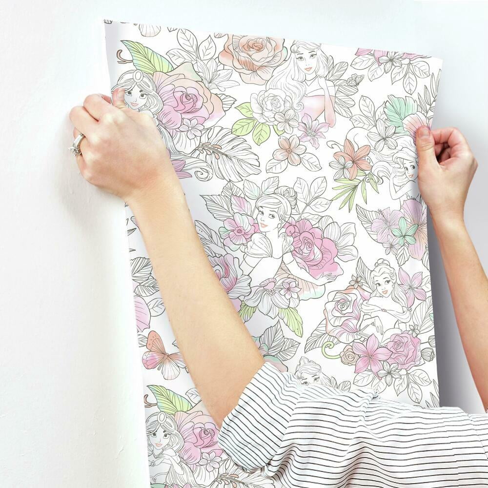Disney Princess Royal Floral Peel and Stick Wallpaper