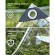 thumbnail image 4 of Lona transparente de PVC de 6' x 20', lonas transparentes de 14 mil, resistente al agua, 400 g/m m, lonas transparentes de vinilo con ojales para plantas de camping, invernadero, automóviles, patio y, 4 of 5