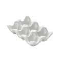 thumbnail image 2 of Soporte para bandeja de huevos con 6 agujeros, organizador de huevos, contenedor de huevos duradero de cerámica, dispensador de huevos para cajón, Blanco Macarena Soporte para bandeja de huevos, 2 of 8