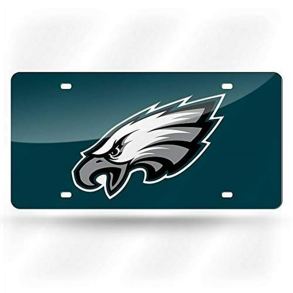 Placa de matrícula de metal Rico Industries Philadelphia Eagles verde, 6 x 12