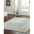 thumbnail image 3 of Rugs.com Aurelia Collection Rug – 10' x 14' Aqua Medium-Pile Rug Perfect For Living Rooms, Large Dining Rooms, Open Floorplans, 3 of 3