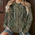 thumbnail image 5 of Makaor Womens Sweatshirts Plus Size Crew Neck Tops Camouflage Long Sleeve Pullover Tees Oversized Casual Fall Winter Clothes, 5 of 7