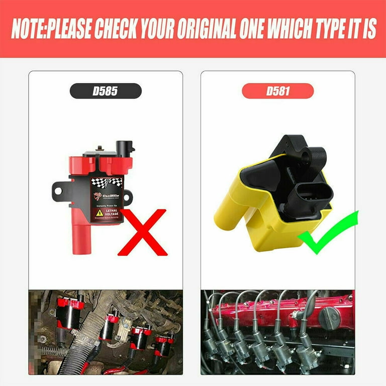 SparkWhiz 8 Pack Square Ignition Coil UF271 Compatible with GMC