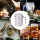 thumbnail image 5 of Taza de Café de Viaje Taza de Acero Inoxidable Aislada, 500Ml Gris con Mango Y Tapa Deslizante Taza de Café Aislada a Prueba de Salpicaduras para Oficina Al Aire Libre, 5 of 6