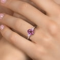 thumbnail image 4 of Gem Stone King 925 Sterling Silver Pink Mystic Topaz and Pink Lab Grown Diamond Engagement Ring for Women | 2.70 Cttw | Oval 9X7MM | Gemstone November Birthstone | Size 6, 4 of 6