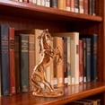 thumbnail image 4 of Liulin Horse Figurines, Resin Standing Horse Statue, Horse Sculpture for Home Office Table Shelf Desk Decor, Attract Luck and Wealth, 13.2", Orange, 4 of 9