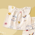 thumbnail image 3 of Gubotare Baby Girl Outfit Toddler Baby Girl Clothes Short Sleeve T-Shirt Top + Shorts Outfits 2Pcs Set 6 9 12 18 24 Months 2T 3T 4T 5T (Sky Blue,9-10 Years), 3 of 4