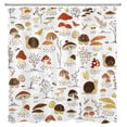 thumbnail image 2 of Butterfly and Mushroom Shower Curtain Decor, Cute Snail and Tortoise Country Herb Plant Floral Shower Curtains for Bathroom 69X70 inch Polyester Fabric Bathroom Decoration Bath Curtains Hooks Included, 2 of 5