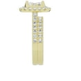thumbnail image 3 of Unique Moments Lab Grown 2 Carat Diamond Cushion Bridal Set, Engagement Ring for Women 10K Yellow Gold, 3 of 5
