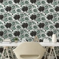 thumbnail image 2 of Ambesonne Spring Peel & Stick Wallpaper for Home, Flowers Flora Scene Pattern, 13"x100", Reseda Green Grey and White, 2 of 5
