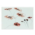 thumbnail image 1 of Watercolor Flower Cutting Board, Flower in Watercolor Painting Style Romantic Dramatic Nature Elements, Decorative Tempered Glass Cutting and Serving Board, Large Size, Orange White, by Ambesonne, 1 of 1