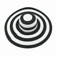 thumbnail image 2 of Cheers.US Women Stripe Straw Hat Wide Brim Sun Hat Foldable Summer Beach Caps Gift for Mom Wife Girlfriend, 2 of 7