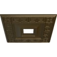 thumbnail image 3 of Ekena Millwork 18"W x 18"H x 3 1/2"ID x 1 1/8"P Eris Ceiling Medallion (Fits Canopies up to 9 7/8"), Hand-Painted Brass, 3 of 5