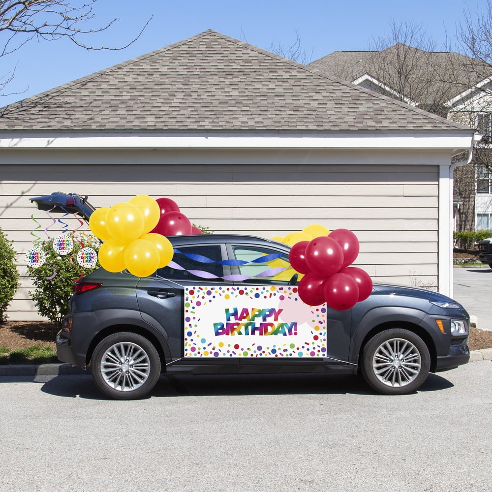 Rainbow Birthday Parade Car Decorations Kit