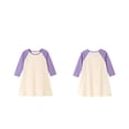 thumbnail image 4 of Vividxx Girls Dresses Long Sleeve Fall Dress Cute Casual Color Block Toddler Dress Kids Clothes 7-8 Years, 4 of 7