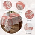 thumbnail image 5 of Coral Pink Starfish Coastal Table Cloth Waterproof Tablecloths, Shell Summer Beach Nautical Tablecloth Dining Table Cover for Kitchen Party Tabletop Outdoor, Rectangle Tablecloth 54x108 Inch, 5 of 9