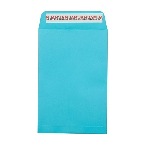 JAM Paper Self Seal Catalog Envelope 6" x 9" Blue 100/Pack (187947509D)