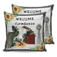 thumbnail image 7 of Farm Cow with Red Barn Sunflowers Outdoor Pillow Covers Waterproof Throw Pillow Cover 16x16in Set of 2,Square Decorative Pillowcases Cushion Case for Patio Sofa Couch,Wood Plank and Buffalo Plaid, 7 of 7