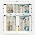 thumbnail image 5 of Summer Beach Kitchen Window Curtains Valance and Tier Set 36 Inch, Sea Shell Starfish Rod Pocket Short Tier Curtain for Bathroom, Tropical Small Cafe Drapes for Kitchen Decor, 5 of 5