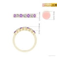 thumbnail image 4 of ANGARA Natural 0.4 Ct. Amethyst with Diamond Non Eternity Stackable Ring in 14K Yellow Gold for Women (Ring Size: 11.5), 4 of 9