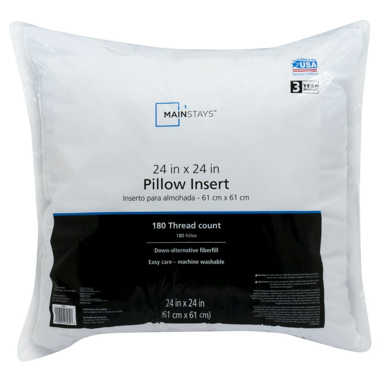 Mainstays Decorative Pillow Insert In 100 Polyester 24 X 24