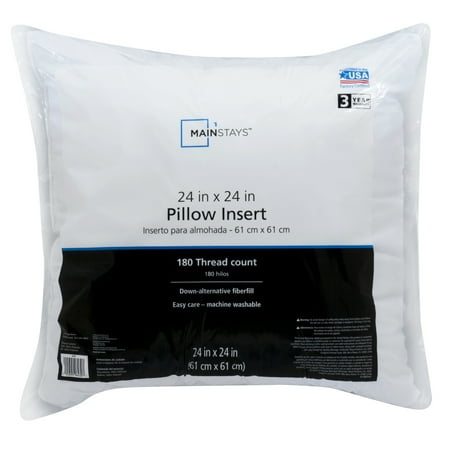 Mainstays Decorative Pillow Insert In 100 Polyester 24 X 24