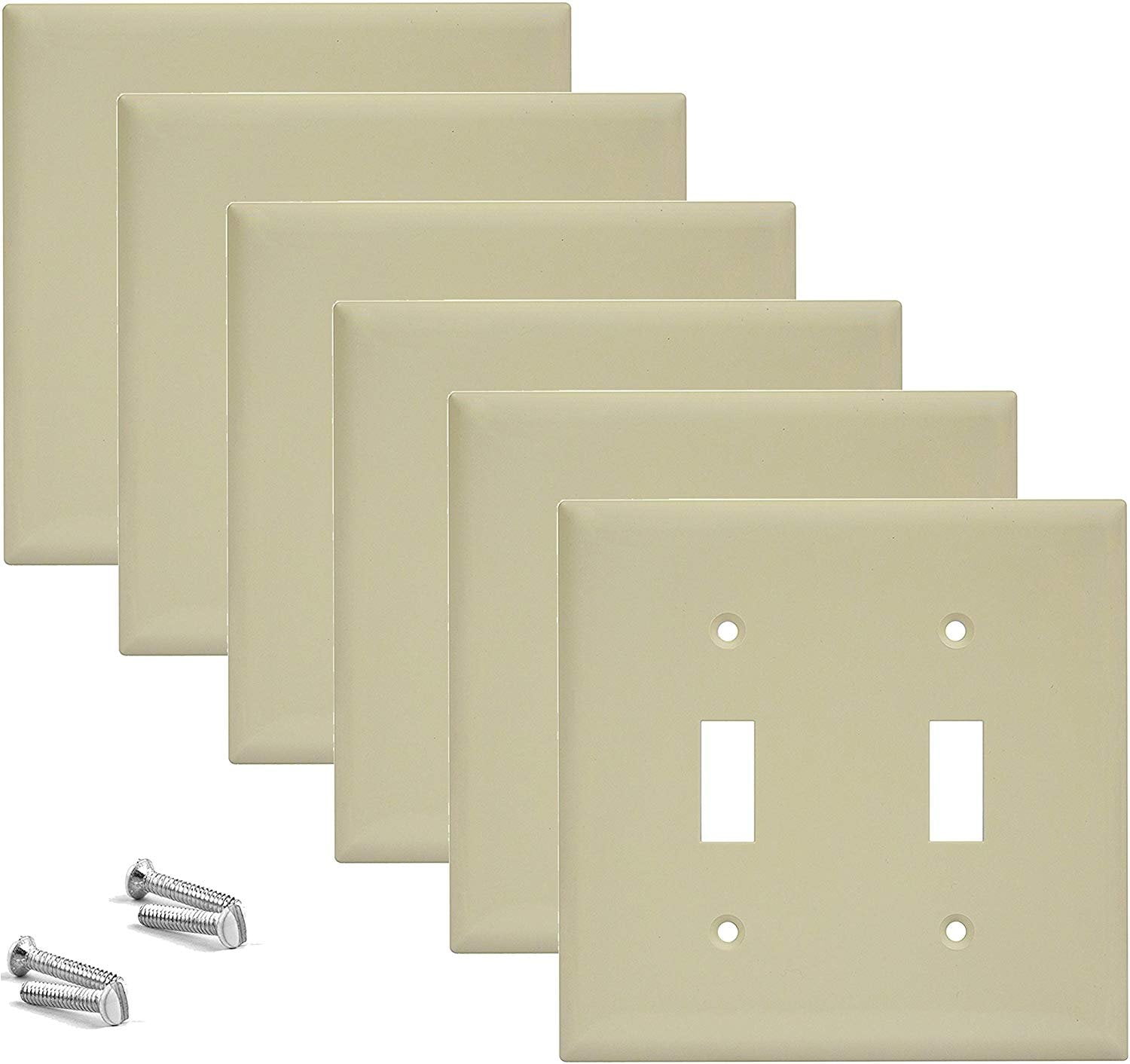 Pack of 6 Wall Plate Outlet Switch Covers by SleekLighting Decorative