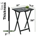 thumbnail image 4 of PJ Wood Folding TV Snack Tray Table Desk Stand, Black (10-Piece Set), 4 of 9
