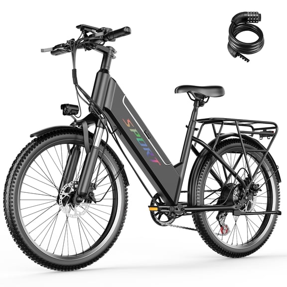 AZHAR Electric Bike for Adults,750W 20 mph ,48V10.4AH 26" Electric Mountain Bike with 7 Speed Gears Class 2 UL2849