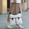thumbnail image 2 of MKF Collection Harper Vegan Color Block Leather Women Shoulder Bag by Mia K - Cognac Chocolate, 2 of 7