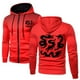 thumbnail image 1 of WILLBEST Sudaderas para Hombre, Otoño e Invierno, Abrigo Cálido para Tiempo Libre, Estampado Deportivo De Lunares, Cremallera, Bolsillo, Capucha, Cálido, Suéter con Bolsillo Superior XXGrande, 1 of 3