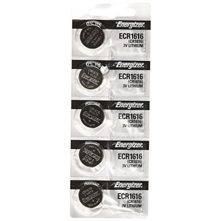 Energizer CR1616 Lithium Coin Cell Batteries 3V, 5 Pack