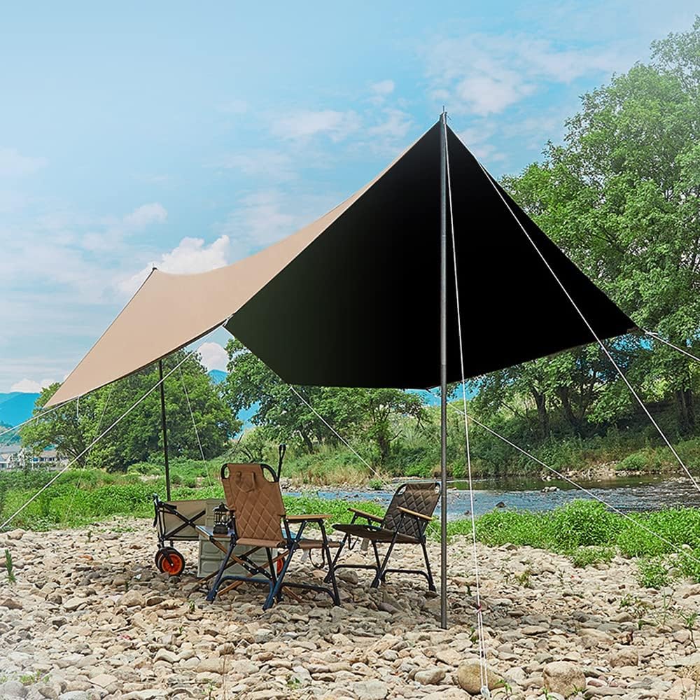 Waterproof Garden Canopy Awning Tent Tarp Sun Shade Cover UV Protective Oxford Cloth Beige