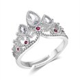 thumbnail image 1 of Anillo Botrinal Rapunzel Princess Crown plateado ajustable, 1 of 8