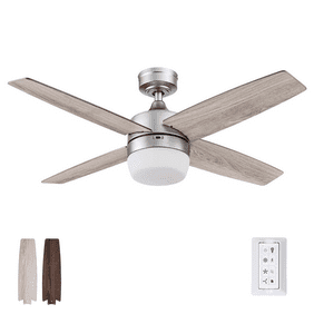 Prominence Home 44" Atlas Pewter Remote Control Ceiling Fan, 4 Blades
