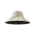thumbnail image 2 of Sombrero de sol Yinane Sombrero de playa flexible con correa para la barbilla protector solar verano Beige, 2 of 8